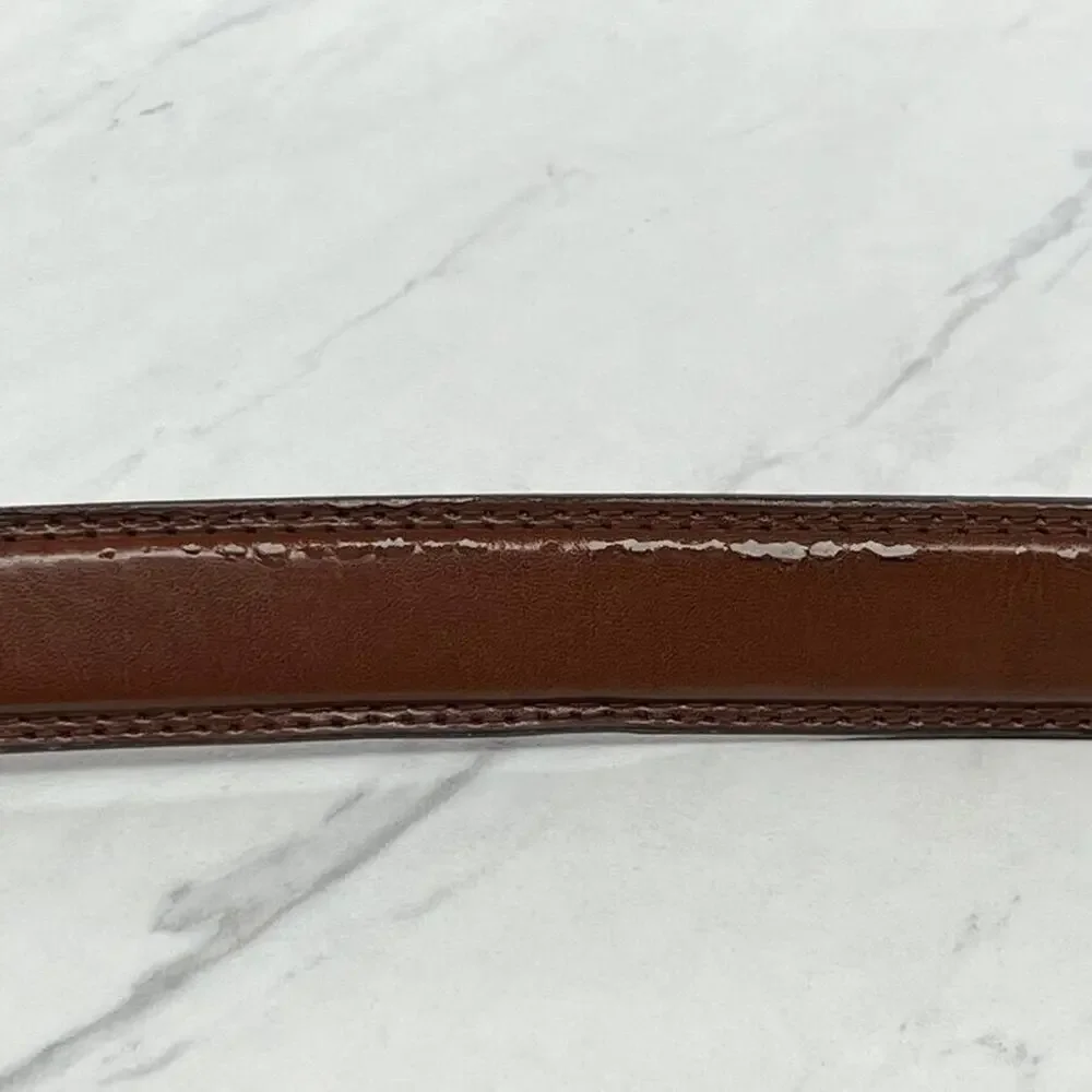 Brown Distressed Genuine Leather Belt Size 38 Mens